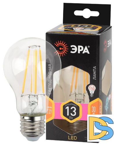 Лампа светодиодная Эра E27 13W 2700K F-LED A60-13W-827-E27 Б0035027