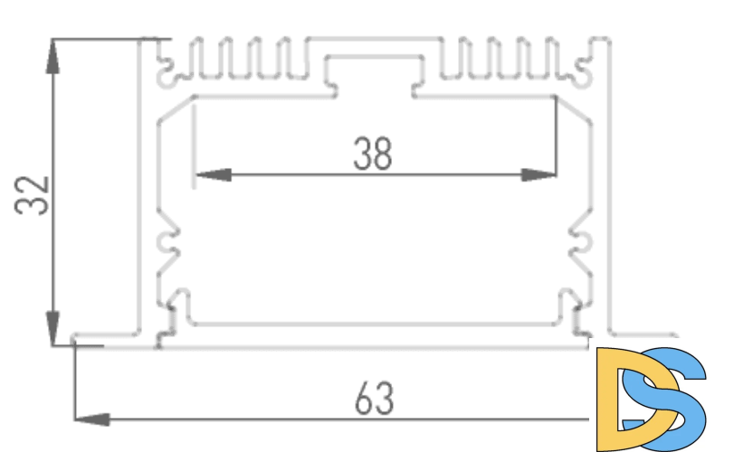 Алюминиевый профиль DesignLed LE.6332-R 010358