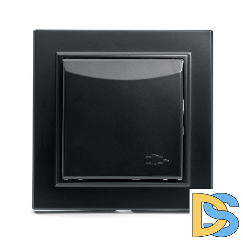 Розетка 1-местная с крышкой Stekker PST16-9012-03 с защитной шторкой 39481