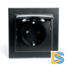 Розетка 1-местная с крышкой Stekker PST16-9012-03 с защитной шторкой 39481