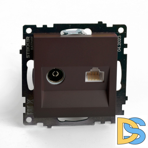 Розетка телевизионная 1-местная Stekker GLS00-7106-04 Катрин 49185