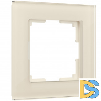 Рамка на 1 пост (молочный, стекло) W0011141