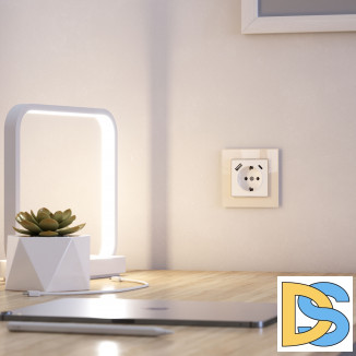 Рамка на 1 пост (молочный, стекло) W0011141