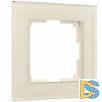 Рамка на 1 пост (молочный, стекло) W0011141