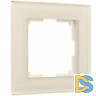 Рамка на 1 пост (молочный, стекло) W0011141