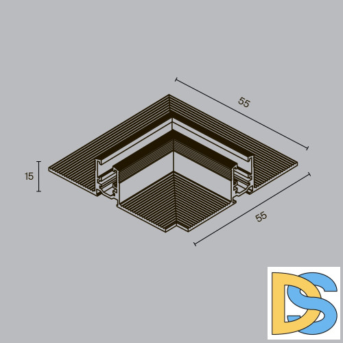 Коннектор угловой встраиваемый Maytoni Levity TRA184CL-12B