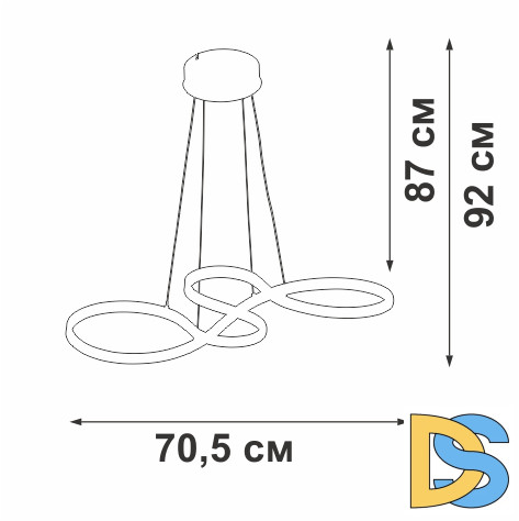 Подвесная люстра Vitaluce V3892-1/1S