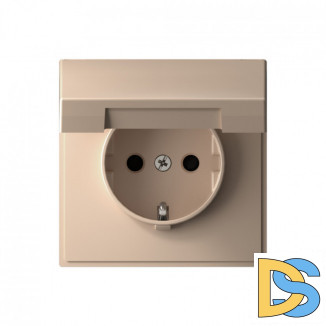 Розетка с заземл., со шторками, с крышкой, 16 А, IP20, Schneider Electric Art Gallery, цвет Песочный, GAL001246