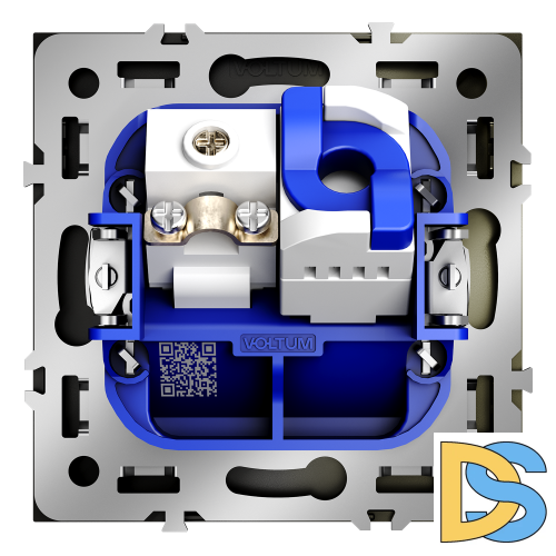 Розетка телевизионная встраиваемая VOLTUM S70 TV+RJ45 кат. 6, (шелк)
