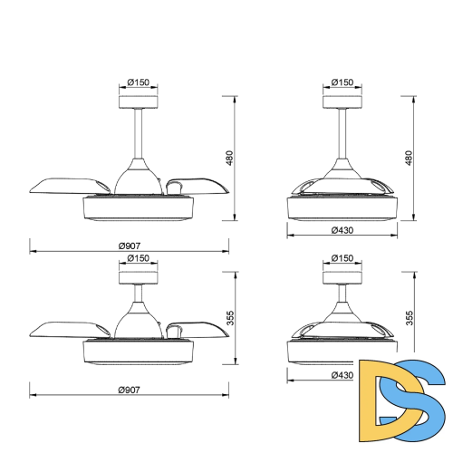 Люстра-вентилятор Mantra Coin 8219