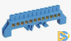 Шина N нулевая в изоляторе на DIN-рейку 12 групп