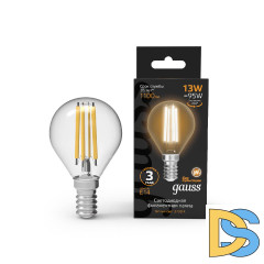Лампа светодиодная Gauss Filament E14 13W 2700K 105801113