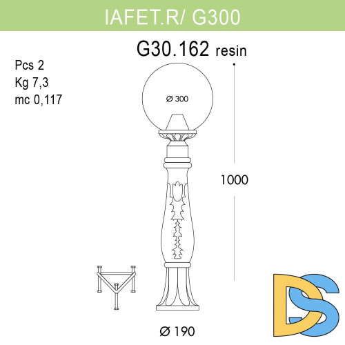 Уличный светильник Fumagalli Iafaet.R/G300 G30.162.000.BYE27