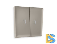 Лицевая панель для выключателя двухклавишного с подсветкой Ambrella Volt Alfa AP3640