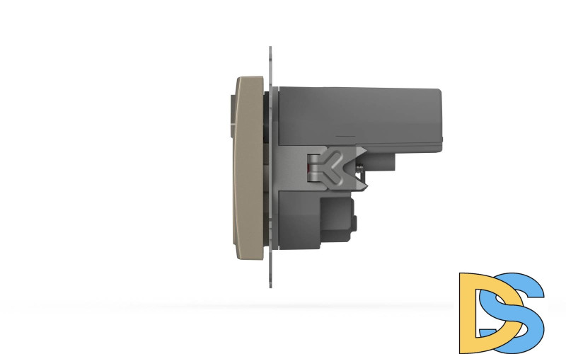 Розетка с заземлением и защитой от детей + два входа USB для заряда устройства ELBI Zena Vega 609-012500-317