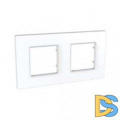 Рамка 2-ая (двойная), Белый, серия Unica Quadro, Schneider Electric
