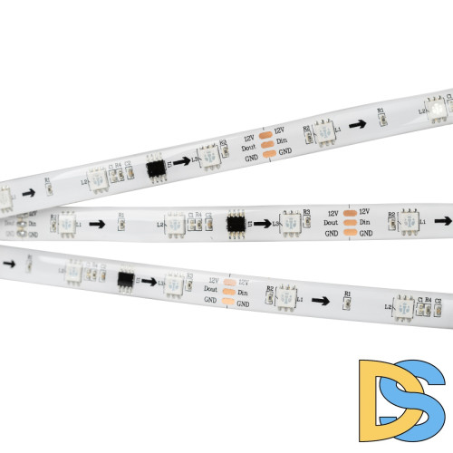 Светодиодная лента герметичная Arlight SPI-SE-B30-10mm 12V RGB-PX3 (7.2W/m, IP65, 5060, 5m) 026369(2)