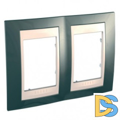 Рамка 2-ая (двойная), Шампань/Бежевый, серия Unica, Schneider Electric