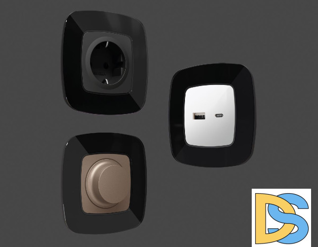 Рамка двухместная Ambrella Volt Radian OF350802