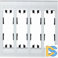 Рамка 4-ая (четверная), Стекло Белое, серия Atlas Design Nature, Schneider Electric