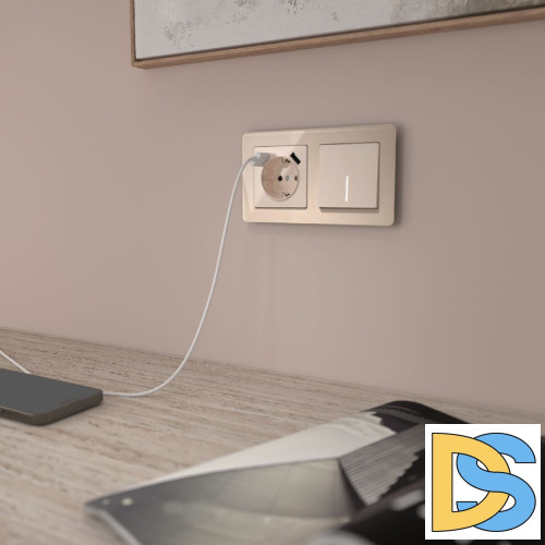 Выключатель одноклавишный проходной с подсветкой Werkel 4690389197017 W1112143 a064055