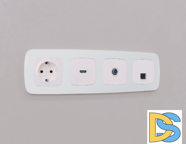 Лицевая панель для TV розетки Ambrella Volt Omega OP2130