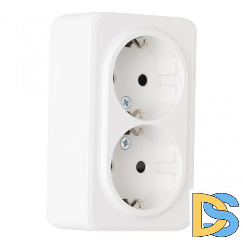 Розетка двойная с заземлением Arte Milano 310.40-2.white