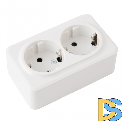 Розетка двойная с заземлением Arte Milano 310.40-2.white