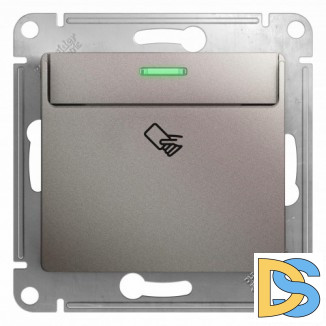 Выключатель карточный для гостиниц, Платина, серия Glossa, Schneider Electric