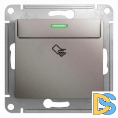 Выключатель карточный для гостиниц, Платина, серия Glossa, Schneider Electric