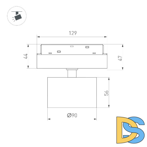 Трековый магнитный светильник Arlight MAG-ORIENT-RONDO-R90-9W Day4000-MIX 048345