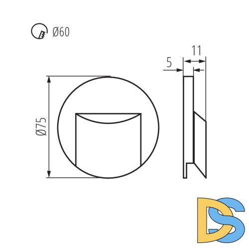 Подсветка для лестниц и ступеней Kanlux Erinus Led O W-NW 33323