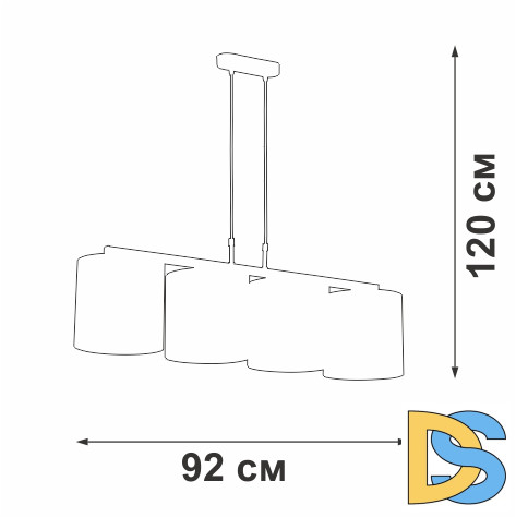 Подвесная люстра Vitaluce V2881-1/4S