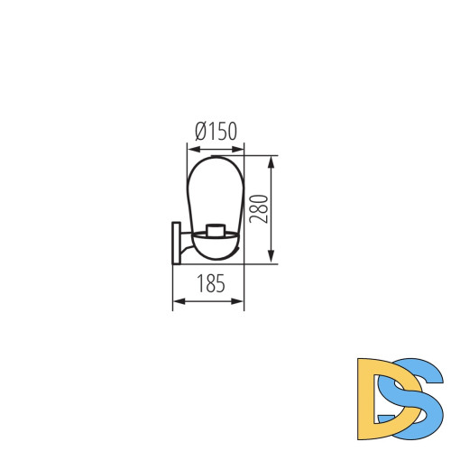 Уличный настенный светильник Kanlux LIEGO EL 28 UP SE B 36533