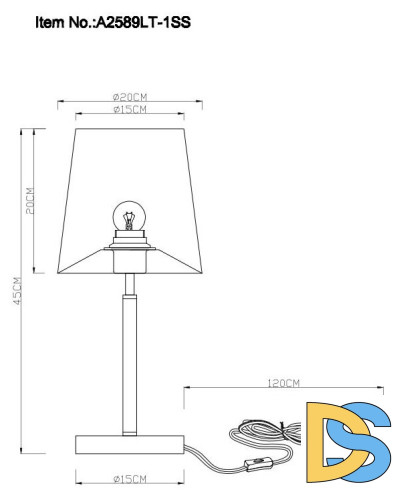 Настольная лампа Arte Lamp RODOS A2589LT-1SS