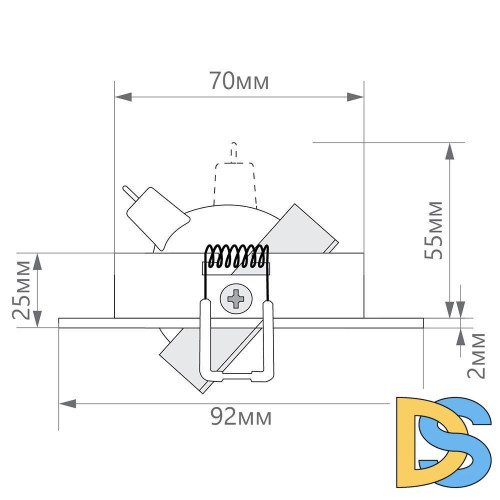 Встраиваемый светодиодный светильник Feron DL2801 32637