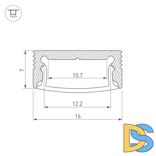 Алюминиевый профиль Arlight SL-SLIM-H7-2000 WHITE 037111
