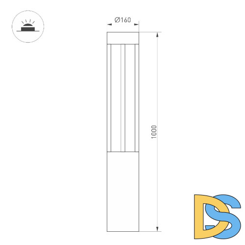 Ландшафтный светильник Arlight LGD-CASTELLO-BOLL-H1000-20W Warm3500-MIX 047685