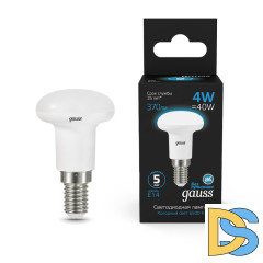 Лампа светодиодная Gauss E14 4W 6500K рефлектор матовый 106001304