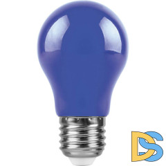 Лампа светодиодная Feron E27 3W синий Шар Матовая LB-375 25923