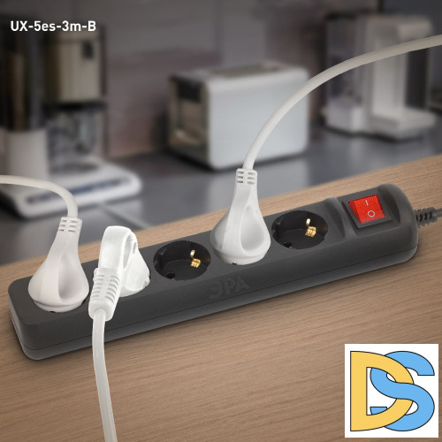 Удлинитель электрический Эра UX-5es-3m-B Б0057731