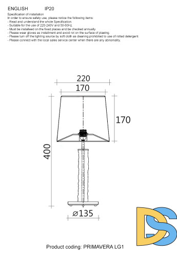 Настольная лампа Crystal Lux PRIMAVERA LG1 CHROME