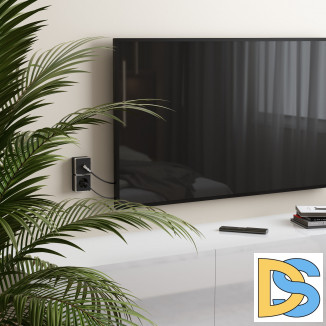 ТВ-розетка оконечная Gallant (черный/хром) W5083035