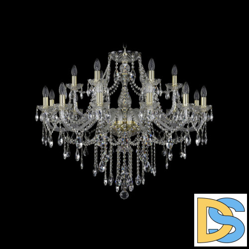Подвесная люстра Bohemia Ivele Crystal 1415/12+6/360 G