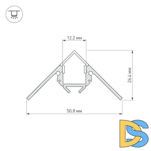 Профиль Arlight ARH-DECORE-S12-EXT-F-2000 ANOD внешний 023897