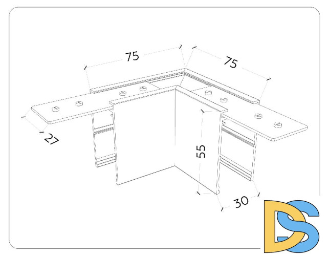 Коннектор угловой Ambrella Light Magnetic 220V GL1031