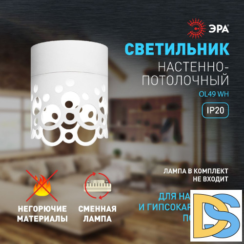 Накладной светильник Эра OL49 WH Б0059801