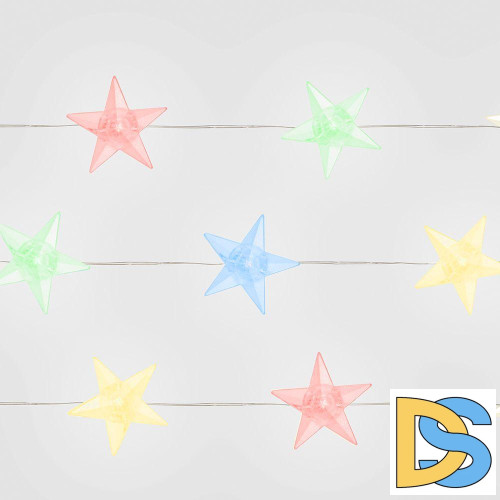 Светодиодная гирлянда Feron Звездочки USB разноцветная без мерцания CL572 41649