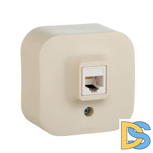 Розетка телефонная RJ11 Legrand Quteo слоновая кость 782244