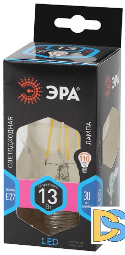 Лампа светодиодная Эра E27 13W 4000K F-LED A60-13W-840-E27 Б0035028